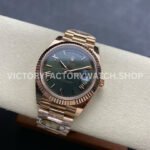 ARF Factory Counterweight Rolex Day-Date 228235-0025 40mm Full Rose Gold Roman Numerals Olive Green Dial
