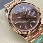 ARF Factory Counterweight Rolex Day-Date 228235-0053 40mm Full Rose Gold Brown Dial (8) ARF Factory Counterweight Rolex Day-Date 228235-0053 40mm Full Rose Gold Brown Dial