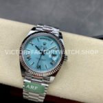 ARF Factory Counterweight Rolex Day-Date 228236-0012 Platinum Roman Numerals Ice Blue Dial (6) ARF Factory Counterweight Rolex Day-Date 228236-0012 40mm Platinum Roman Numerals Ice Blue Dial
