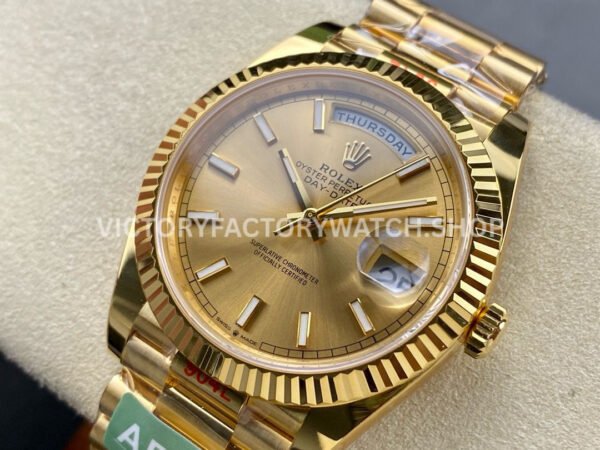 ARF Factory Counterweight Rolex Day-Date 228238-0003 40mm Full Yellow Gold Champagne Dial (2) ARF Factory Counterweight Rolex Day-Date 228238-0003 40mm Full Yellow Gold Champagne Dial