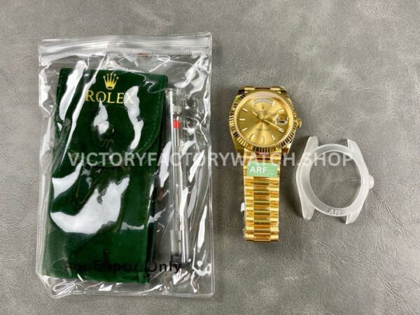 ARF Factory Counterweight Rolex Day-Date 228238-0003 40mm Full Yellow Gold Champagne Dial (3) ARF Factory Counterweight Rolex Day-Date 228238-0003 40mm Full Yellow Gold Champagne Dial
