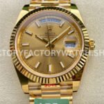 ARF Factory Counterweight Rolex Day-Date 228238-0003 40mm Full Yellow Gold Champagne Dial (4) Rolex Day-Date 40mm automatic replica