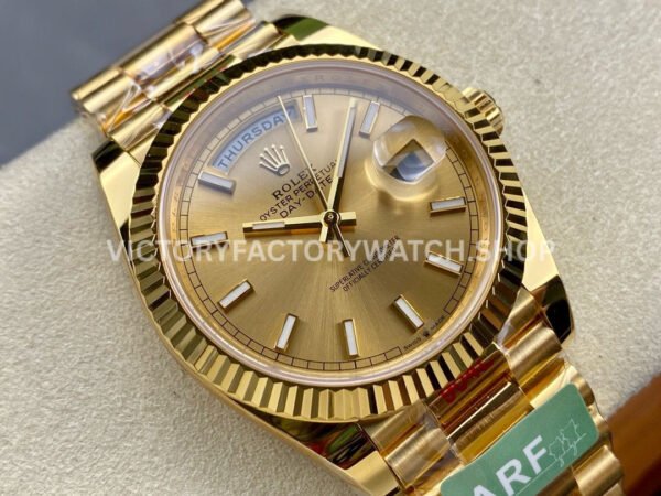 ARF Factory Counterweight Rolex Day-Date 228238-0003 40mm Full Yellow Gold Champagne Dial (5) ARF Factory Counterweight Rolex Day-Date 228238-0003 40mm Full Yellow Gold Champagne Dial