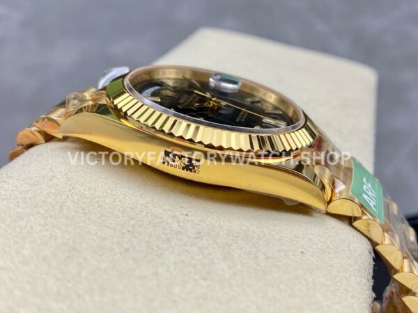 ARF Factory Counterweight Rolex Day-Date 228238-0004 40mm Full Yellow Gold Diamond Baguette Black (5) ARF Factory Counterweight Rolex Day-Date 228238-0004 40mm Full Yellow Gold Diamond Baguette Black Dial