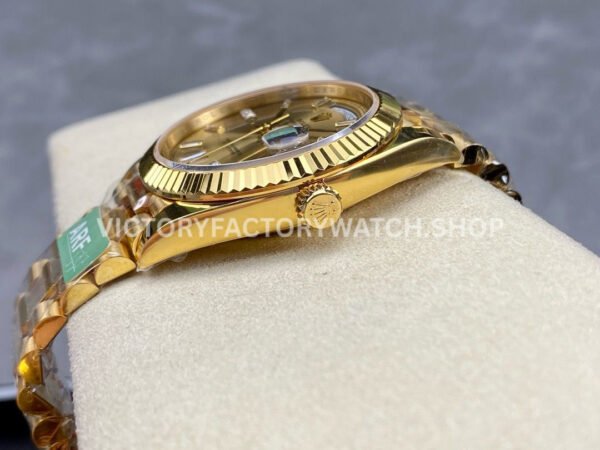 ARF Factory Counterweight Rolex Day-Date 228238-0005 40mm Full Yellow Gold Diamond Baguette Cha (1) ARF Factory Counterweight Rolex Day-Date 228238-0005 40mm Full Yellow Gold Diamond Baguette Champagne Dial