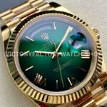 ARF Factory Counterweight Rolex Day-Date 228238-0061 40mm Full Yellow Gold Roman Numerals Green Dia (4) ARF Factory Counterweight Rolex Day-Date 228238-0061 40mm Full Yellow Gold Roman Numerals Green Dial