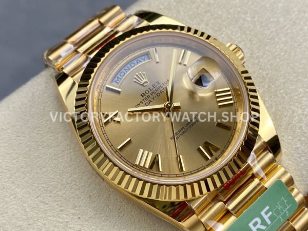 ARF Factory Counterweight Rolex Day-Date 228238 40mm Full Yellow Gold Roman Numerals Gold Dial