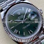 ARF Factory Counterweight Rolex Day-Date 228239-0033 40mm White Gold Roman Numerals Olive Green Dial (8) ARF Factory Counterweight Rolex Day-Date 228239-0033 40mm White Gold Roman Numerals Olive Green Dial