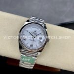 ARF Factory Counterweight Rolex Day-Date 228239 40mm White Gold Roman Numerals White Dial (8) ARF Factory Counterweight Rolex Day-Date 228239 40mm White Gold Roman Numerals White Dial