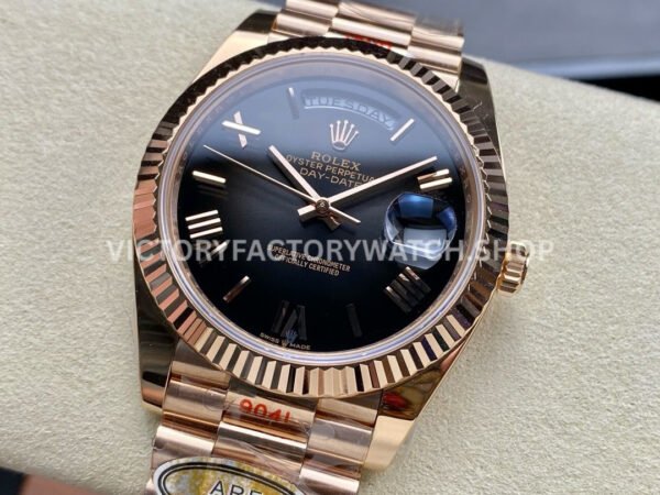 ARF Factory Counterweight Rolex Day-Date 238235-0055 40mm Full Rose Gold Roman Numerals Slate Ombre Black Dial