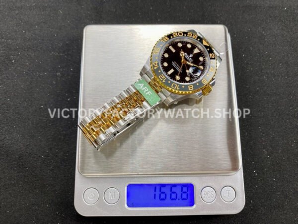 ARF Factory Counterweight Rolex GMT-Master II 126713GRNR Half Yellow Gold Black Dial Jubilee (6) ARF Factory Counterweight Rolex GMT-Master II 126713GRNR 40mm Half Yellow Gold Black Dial Jubilee