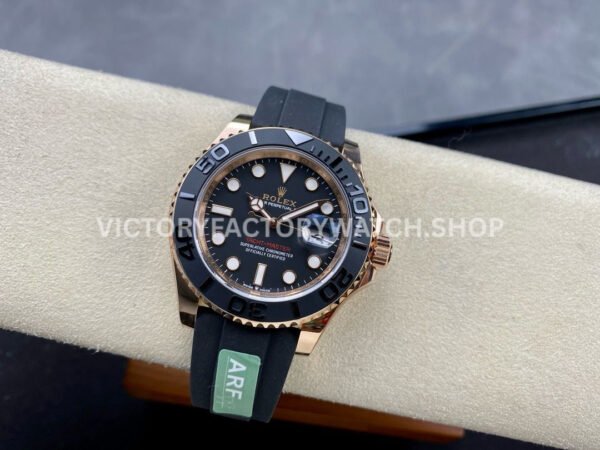 ARF Factory Counterweight Rolex Yacht-Master 126655 40mm Rose Gold Oysterflex Black Dial (1) ARF Factory Counterweight Rolex Yacht-Master 126655 40mm Rose Gold Oysterflex Black Dial