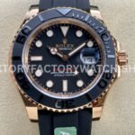 ARF Factory Counterweight Rolex Yacht-Master 126655 40mm Rose Gold Oysterflex Black Dial (2) ARF Factory Yacht-Master 126655 replica