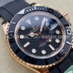 ARF Factory Counterweight Rolex Yacht-Master 126655 40mm Rose Gold Oysterflex Black Dial (5) ARF Factory Counterweight Rolex Yacht-Master 126655 40mm Rose Gold Oysterflex Black Dial