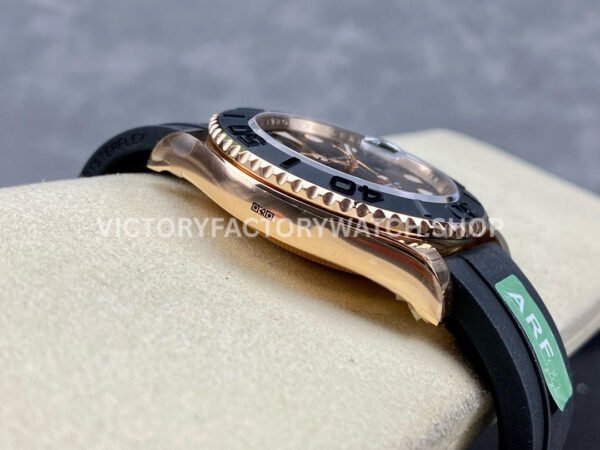 ARF Factory Counterweight Rolex Yacht-Master 126655 40mm Rose Gold Oysterflex Black Dial (7) ARF Factory Counterweight Rolex Yacht-Master 126655 40mm Rose Gold Oysterflex Black Dial
