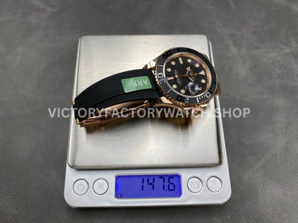 ARF Factory Counterweight Rolex Yacht-Master 126655 40mm Rose Gold Oysterflex Black Dial (9) ARF Factory Counterweight Rolex Yacht-Master 126655 40mm Rose Gold Oysterflex Black Dial
