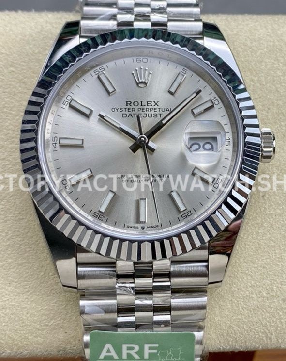ARF Factory Rolex Datejust 126334-0004 41mm Steel Silver Dial Jubilee (6) Rolex Datejust 126334-0004 replica stainless steel