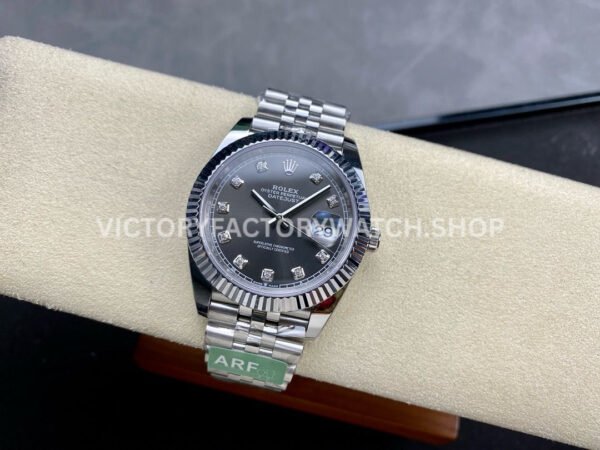 ARF Factory Rolex Datejust 126334-0006 41mm Steel Grey Diamond Grey Dial Jubilee (2) ARF Factory Rolex Datejust 126334-0006 41mm Steel Grey Diamond Grey Dial Jubilee