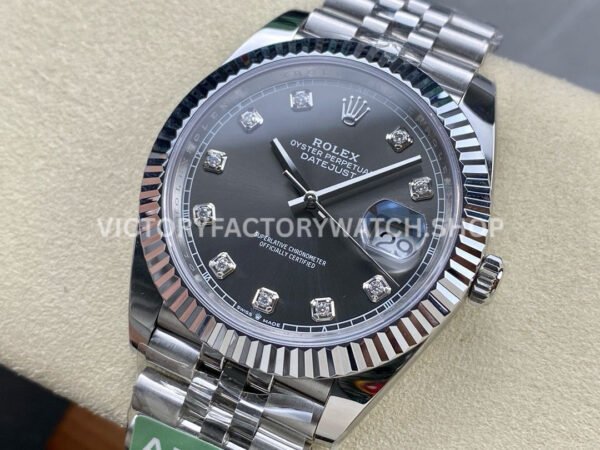 ARF Factory Rolex Datejust 126334-0006 41mm Steel Grey Diamond Grey Dial Jubilee (6) ARF Factory Rolex Datejust 126334-0006 41mm Steel Grey Diamond Grey Dial Jubilee