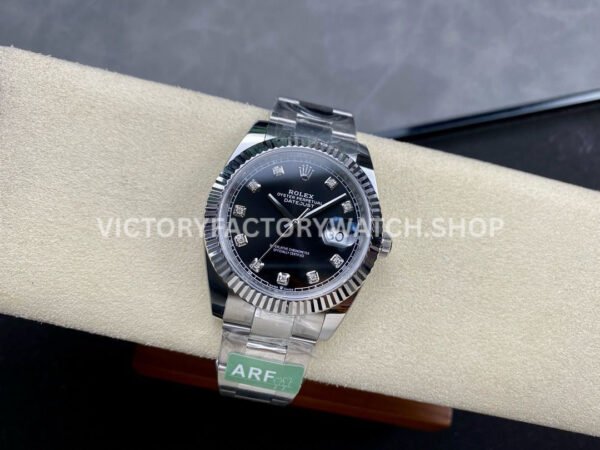 ARF Factory Rolex Datejust 126334-0011 41mm Steel Diamond Black Dial