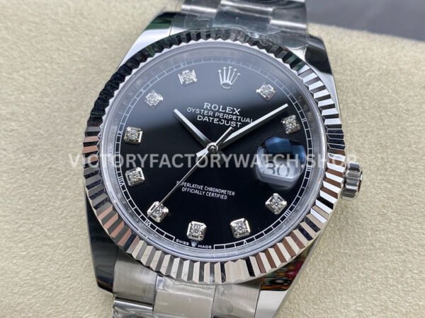 ARF Factory Rolex Datejust 126334-0011 41mm Steel Diamond Black Dial