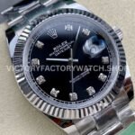 ARF Factory Rolex Datejust 126334-0011 41mm Steel Diamond Black Dial