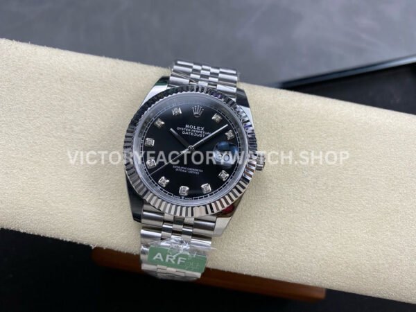 ARF Factory Rolex Datejust 126334-0012 41mm Steel Diamond Black Dial Jubilee (2) ARF Factory Rolex Datejust 126334-0012 41mm Steel Diamond Black Dial Jubilee