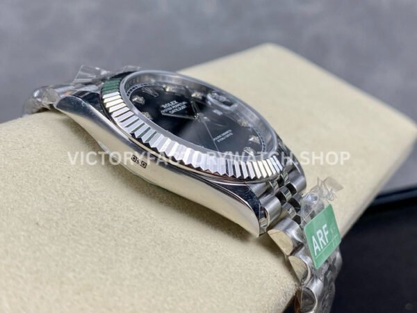 ARF Factory Rolex Datejust 126334-0012 41mm Steel Diamond Black Dial Jubilee (4) ARF Factory Rolex Datejust 126334-0012 41mm Steel Diamond Black Dial Jubilee
