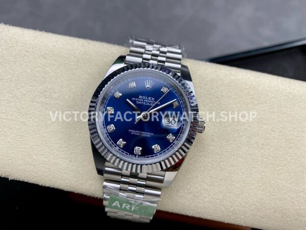 ARF Factory Rolex Datejust 126334-0016 41mm Steel Diamond Blue Dial Jubilee
