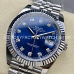 ARF Factory Rolex Datejust 126334-0016 41mm Steel Diamond Blue Dial Jubilee