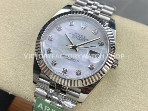 ARF Factory Rolex Datejust 126334-0020 41mm Steel Mother of pearl Diamond Dial Jubilee (2) ARF Factory Rolex Datejust 126334-0020 41mm Steel Mother of pearl Diamond Dial Jubilee