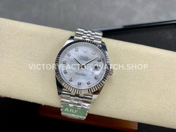 ARF Factory Rolex Datejust 126334-0020 41mm Steel Mother of pearl Diamond Dial Jubilee (7) ARF Factory Rolex Datejust 126334-0020 41mm Steel Mother of pearl Diamond Dial Jubilee