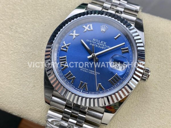 ARF Factory Rolex Datejust 126334-0026 41mm Steel Roman Numerals Blue Dial Jubilee
