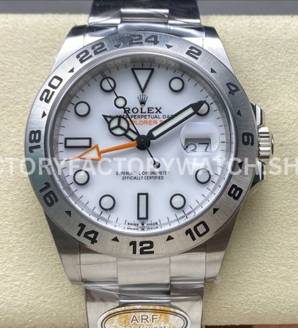 ARF Factory Rolex Explorer II 226570-0001 42mm Full Steel White Dial (7) ARF Factory Rolex Explorer II 226570 super clone