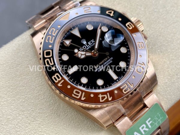 ARF Factory Rolex GMT-Master II 126715CHNR 40mm Full Rose Gold Black Dial