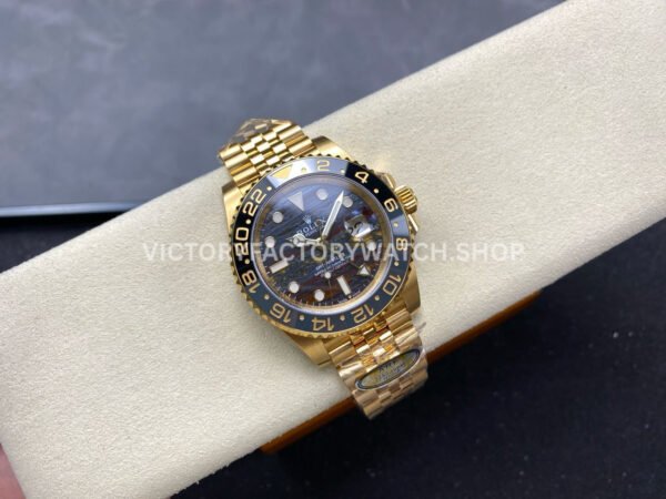 ARF Factory Rolex GMT-Master II 126718GRNR 40mm Full Yellow Gold Iron Tiger Eye Stone Dial (5) ARF Factory Rolex GMT-Master II 126718GRNR 40mm Full Yellow Gold Iron Tiger Eye Stone Dial