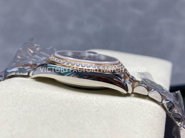 ARF Factory Counterweight Rolex Datejust 278381RBR-0002 31mm Rose Gold Diamond Bezel Roman Numerals Rose Dial