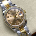 ARF Factory Counterweight Rolex Datejust 278383RBR-0025 31mm Yellow Gold Diamond Bezel Champagne Dial