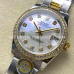 ARF Factory Counterweight Rolex Datejust 278383RBR-0027 31mm Yellow Gold Diamond Bezel Mother of Pearl Dial