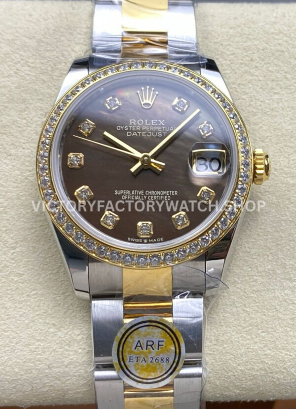 ALT datejust 31 black mop gold arf