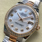 ARF Factory Counterweight Rolex Datejust 278381RBR-0025 31mm Rose Gold Diamond Bezel Mother of Pearl Dial