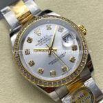 ARF Factory Counterweight Rolex Datejust 278383RBR-0019 31mm Yellow Gold Diamond Bezel Silver Dial