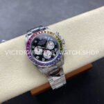 BT Factory Rolex Daytona 116599 RBOW 40mm Full White Gold Diamond Bezel Diamond Black Dial