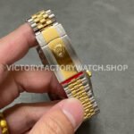 Clean Factory Rolex Datejust 126233-0021 36mm Half Yellow Gold Diamond Black Dial