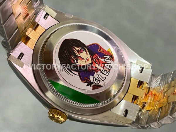 Clean Factory Rolex Datejust 126233-0021 36mm Half Yellow Gold Diamond Black Dial