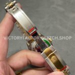 Clean Factory Rolex Datejust 126233-0021 36mm Half Yellow Gold Diamond Black Dial