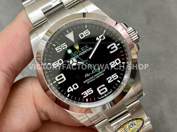 Clean Factory Rolex Air King 126900 40mm Full 904L Black Dial