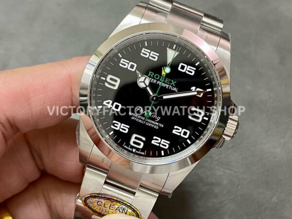 Clean Factory Rolex Air King 126900 40mm Full 904L Black Dial