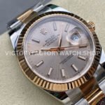Clean Factory Rolex Datejust 126231 36mm Half Rose Gold Pink Dial