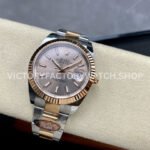 Clean Factory Rolex Datejust 126231 36mm Half Rose Gold Pink Dial